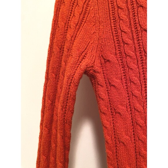 Y2K American Eagle Cable Knit V Neck Sweater Women’s Medium Elena Gilbert Preppy - Picture 7 of 12